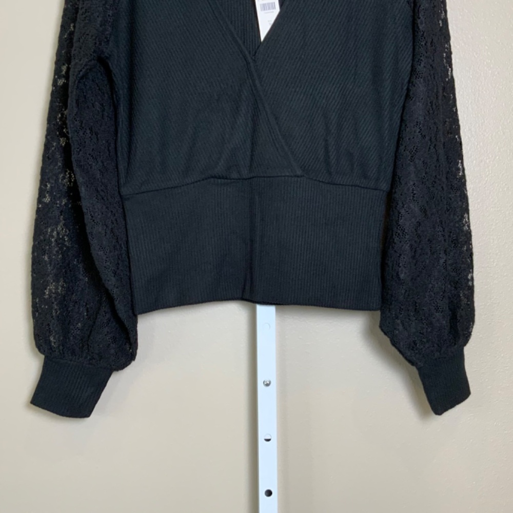 Anthropologie Lace-Sleeve Sweater Top - Picture 10 of 16